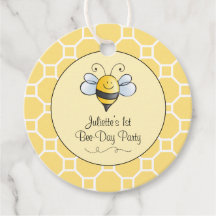 Cute Yellow Black Bumblebee First Birthday Party