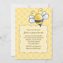 Cute Yellow Black Bumblebee First Birthday Party