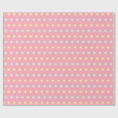 Cute Yellow Blue Pink Dot Patter Baby shower Cadeaupapier (Vlak)