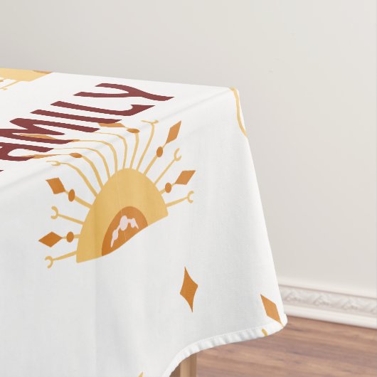 Cute Yellow Boho Celestial Seamless Pattern Family Tafelkleed (Voorbeeld)