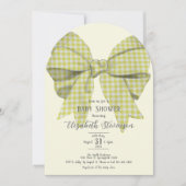 Cute Yellow Bow Gender Neutral Baby Shower Arch Kaart (Voorkant)