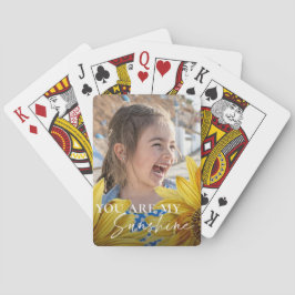 Cute Yellow Bright Sunflower Je bent mijn zon Pokerkaarten