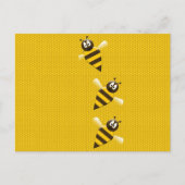 Cute Yellow Brown Abstract Honey Bees Pattern Briefkaart (Voorkant)