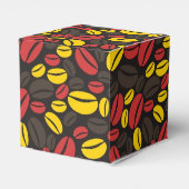 Cute Yellow Brown en Red Coffee Bean Bedankdoosjes (Achterkant)