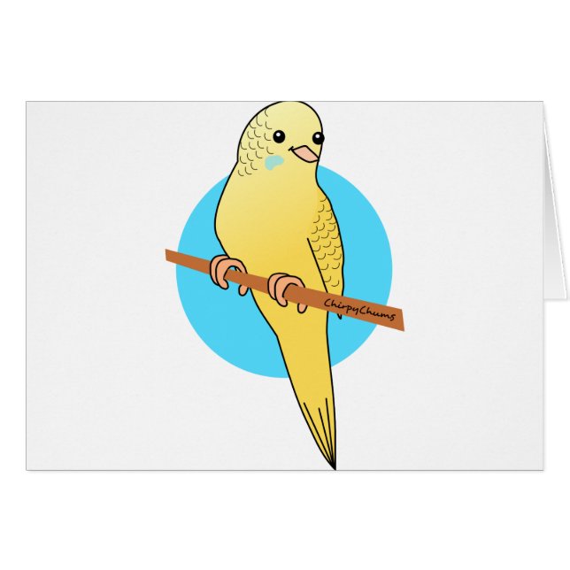 Cute Yellow Budgie (Voorkant Horizontaal)
