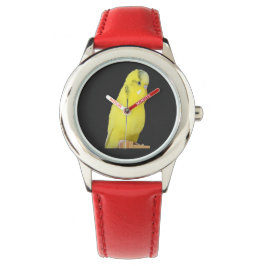 cute yellow Budgie  Horloge