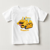 Cute yellow bulldozer cartoon (Voorkant)