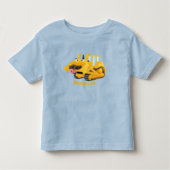 Cute yellow bulldozer cartoon kinder shirts (Voorkant)