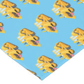 Cute yellow bulldozer cartoon korte tafelloper (Hoek)