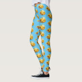 Cute yellow bulldozer cartoon leggings (Links)