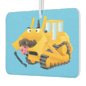 Cute yellow bulldozer cartoon luchtverfrisser (Links)