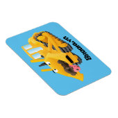 Cute yellow bulldozer cartoon magneet (Rechterzijde)