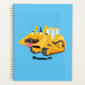 Cute yellow bulldozer cartoon planner (Voorkant)