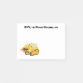 Cute yellow bulldozer cartoon post-it® notes (Voorkant)