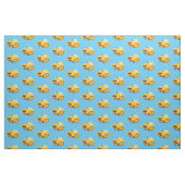 Cute yellow bulldozer cartoon stof (Fat Quarter)