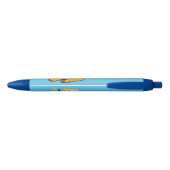 Cute yellow bulldozer cartoon zwarte inkt pen (Achterkant)