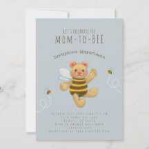 Cute Yellow Bumble bee Beer Invitation
