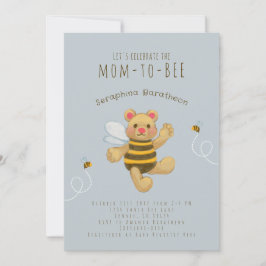 Cute Yellow Bumble bee Beer Invitation Kaart