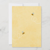 Cute Yellow Bumble bee Beer Kaart (Achterkant)