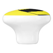 Cute Yellow Bumble Bee Keramische Knop (Zijkant)