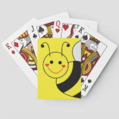 Cute Yellow Bumble Bee Pokerkaarten (Achterkant)