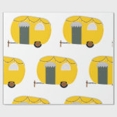 Cute Yellow Caravan Cadeaupapier (Vlak)