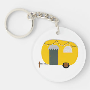 Cute Yellow Caravan Sleutelhanger