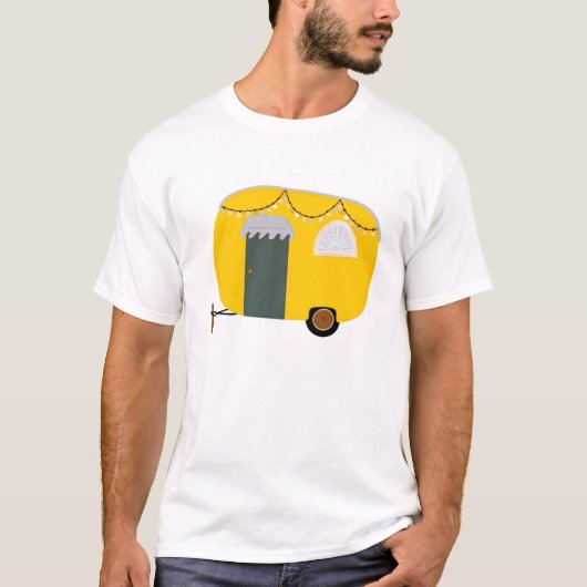 Cute Yellow Caravan T-shirt (Voorkant)