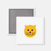 Cute yellow cat magneet (Voorkant / Achterkant)