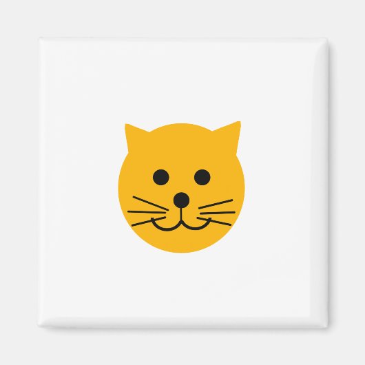Cute yellow cat magneet (Voorkant)