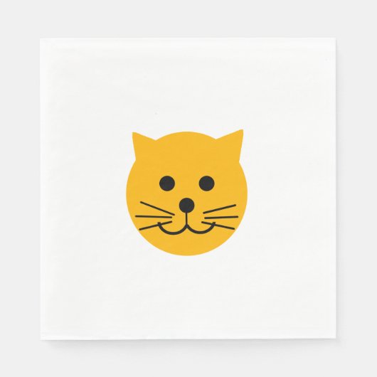 Cute yellow cat servet (Voorkant)