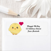 Cute yellow chick etiket (Insitu)