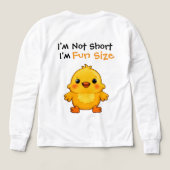Cute Yellow Chick Fun Size Quote Design (Achterkant)