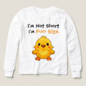 Cute Yellow Chick Fun Size Quote Design (Voorkant)