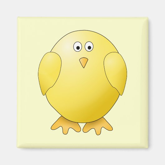 Cute Yellow Chick. Kleine vogel. Magneet (Voorkant)