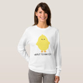 Cute Yellow Chick over grafische kaarten T-shirt (Voorkant volledig)