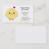 Cute yellow chick visitekaartje (Voorkant / Achterkant)