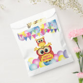 Cute yellow children baby owl bedankzakje (Gezegeld)