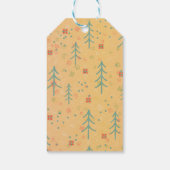 Cute Yellow Christmas Cadeaulabel (Achterkant)