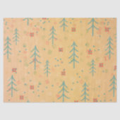 Cute Yellow Christmas Tissuepapier (Voorkant)