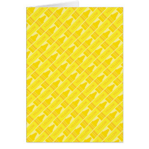 Cute Yellow Crayon Artsy Pattern