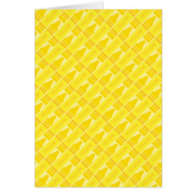 Cute Yellow Crayon Artsy Pattern (Voorkant)