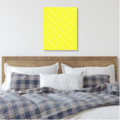 Cute Yellow Crayon Artsy Pattern Canvas Afdruk (Insitu (Slaapkamer))