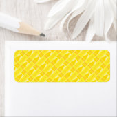 Cute Yellow Crayon Artsy Pattern Etiket (Insitu)