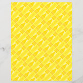 Cute Yellow Crayon Artsy Pattern Flyer (Voorkant)