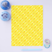 Cute Yellow Crayon Artsy Pattern Flyer (Enkel)