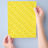 Cute Yellow Crayon Artsy Pattern Flyer (Hand)
