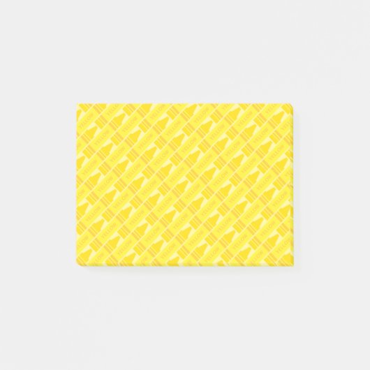 Cute Yellow Crayon Artsy Pattern Post-it® Notes (Voorkant)
