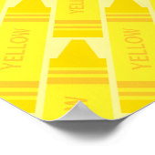 Cute Yellow Crayon Artsy Pattern Poster (Hoek)