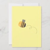 Cute Yellow Customized Honey Bee First Birthday Kaart (Achterkant)